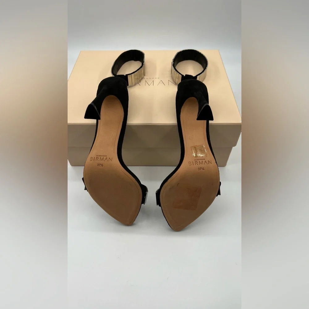 Alexandre Birman Anjelica Embellished Suede Sandals Size 37 1/2